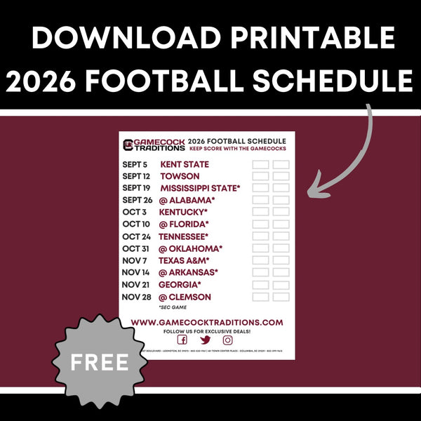 Printable 2026 South Carolina Football Schedule - Gamecock Traditions