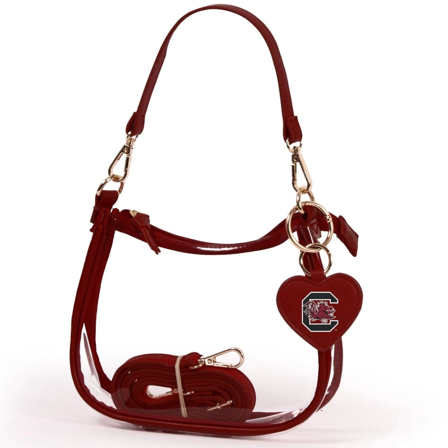 SOUTH CAROLINA GAMECOCKS GARNET CLARA CLEAR PURSE