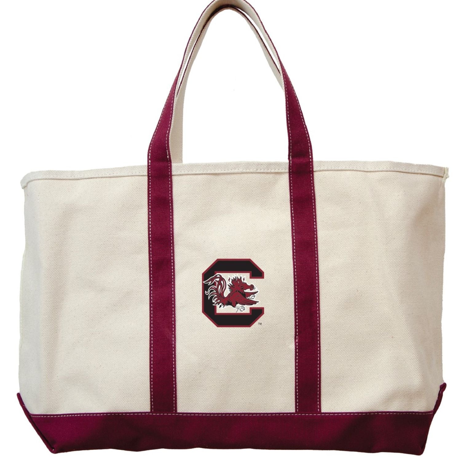 SOUTH CAROLINA GAMECOCKS GARNET BLOCK C TOTE BAG