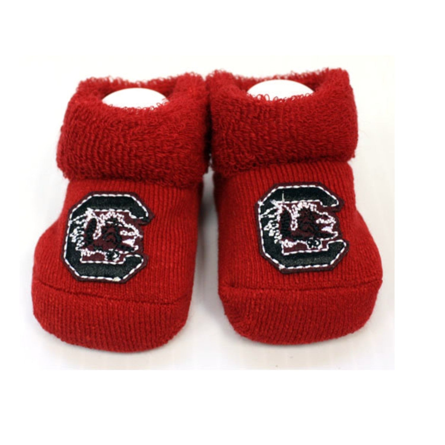 SOUTH CAROLINA GAMECOCKS GARNET INFANT BOOTIES