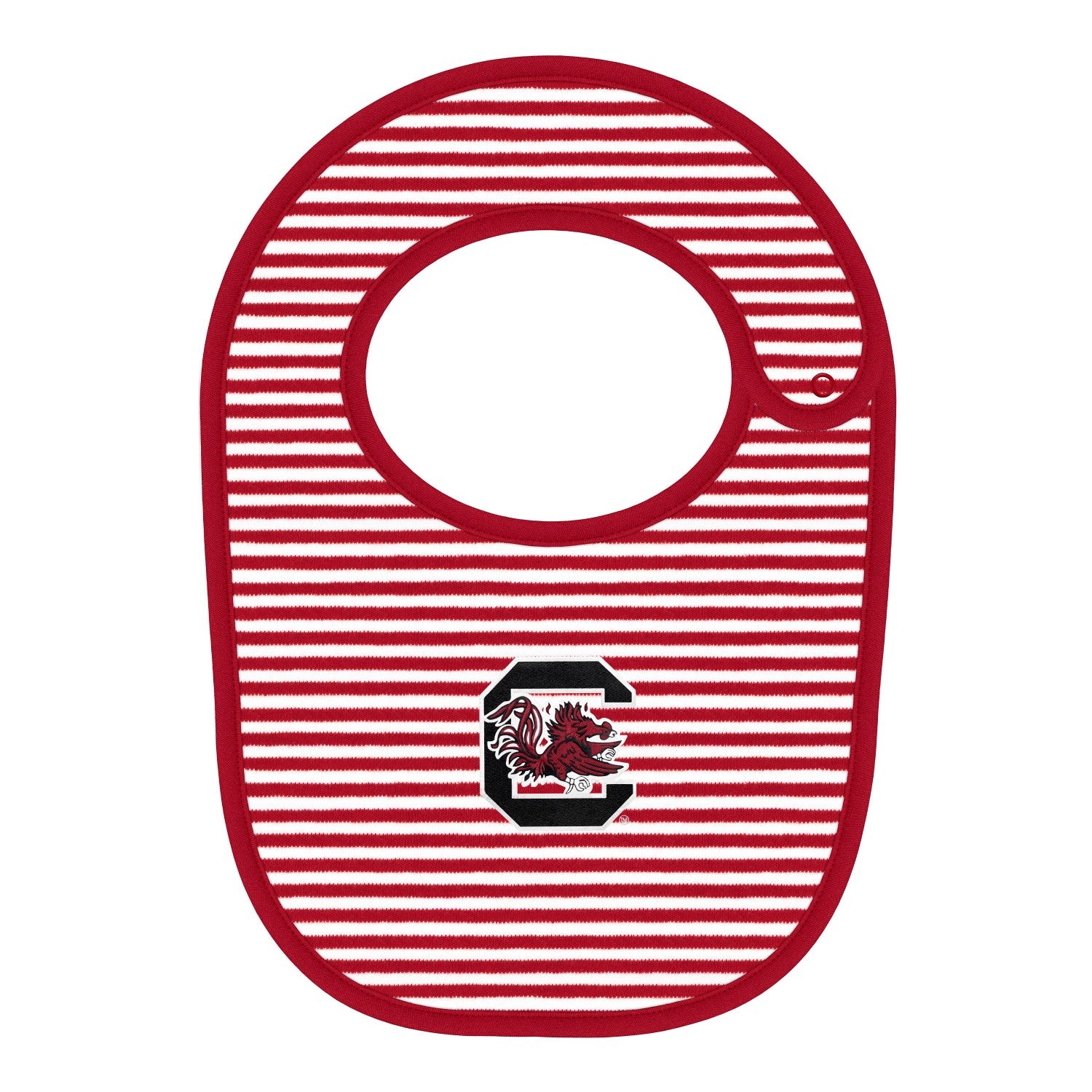 SOUTH CAROLINA GAMECOCKS GARNET AND WHITE STRIPE BIB