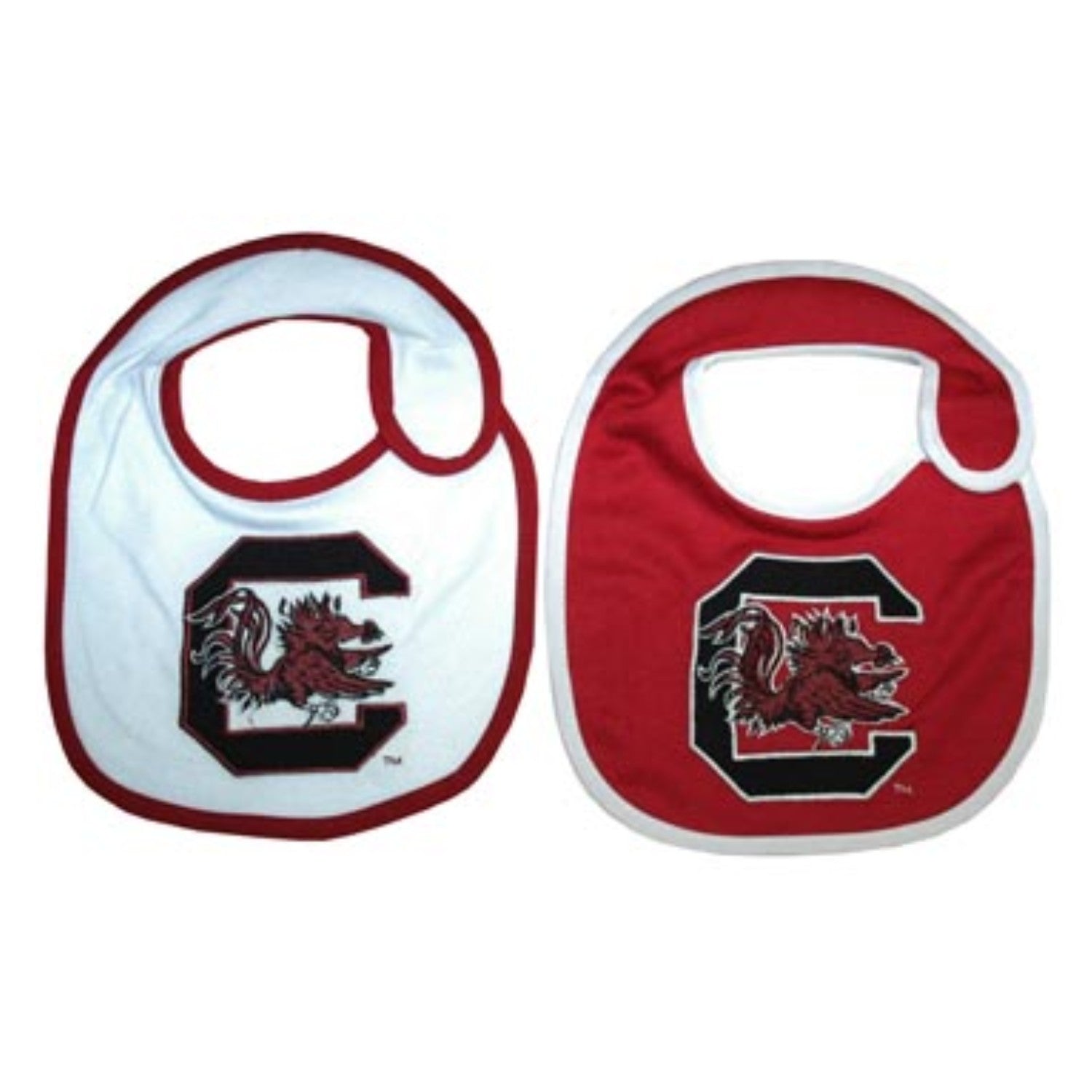 SOUTH CAROLINA GAMECOCKS 2 PACK BABY BIBS