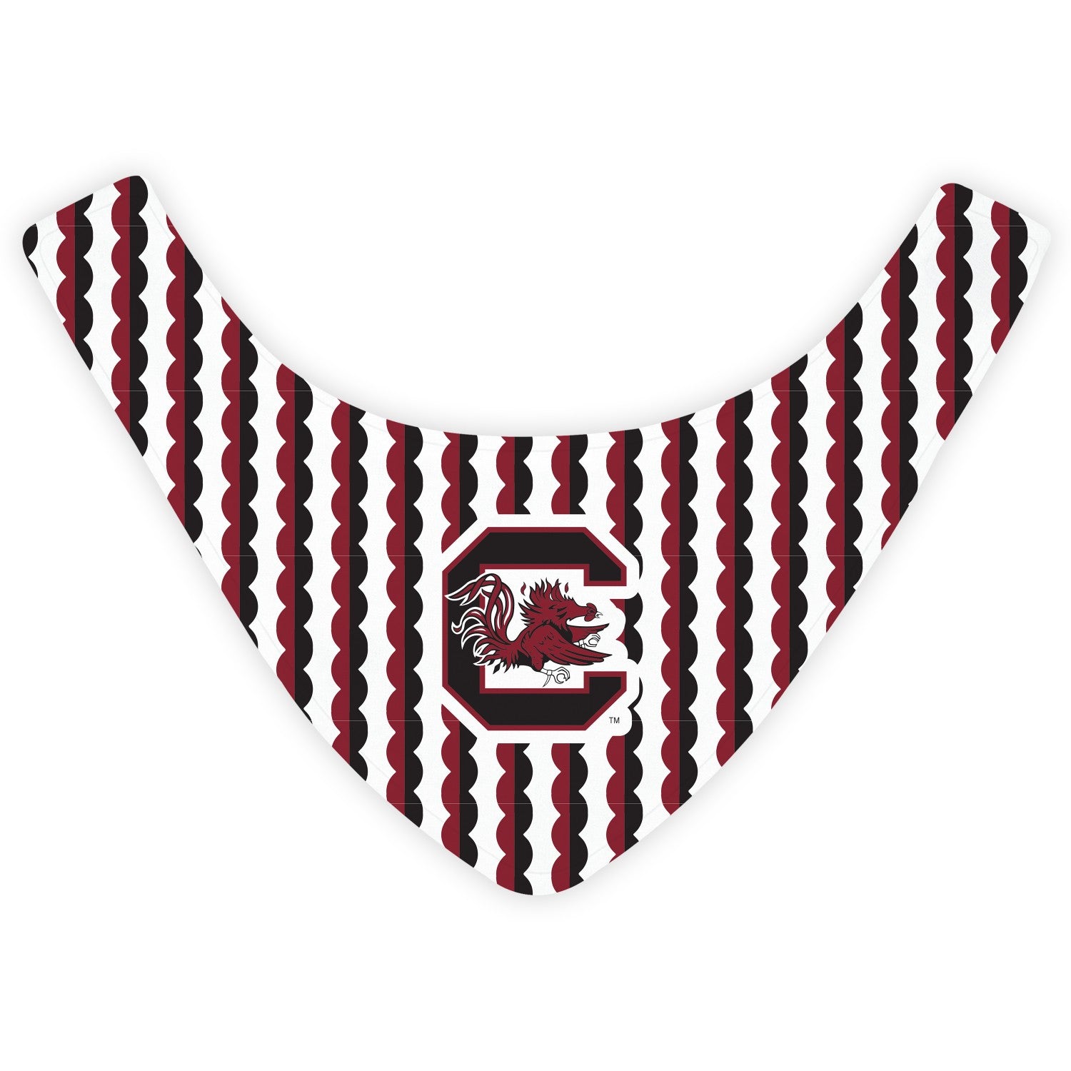 SOUTH CAROLINA GAMECOCKS RIC-RAC BANDANA BIB