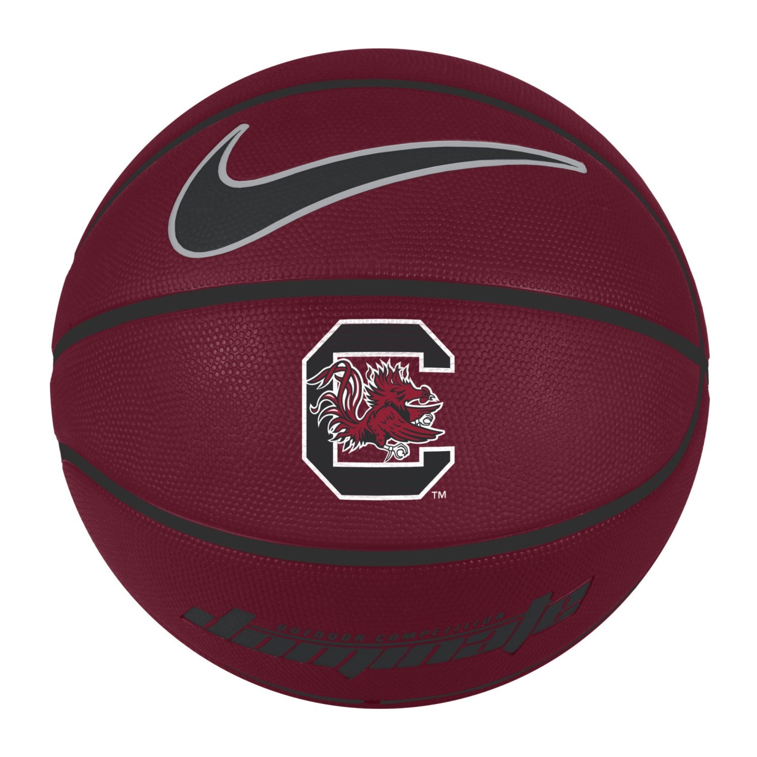 SOUTH CAROLINA GAMECOCKS GARNET FULL SIZE RUBBER BASKETBALL