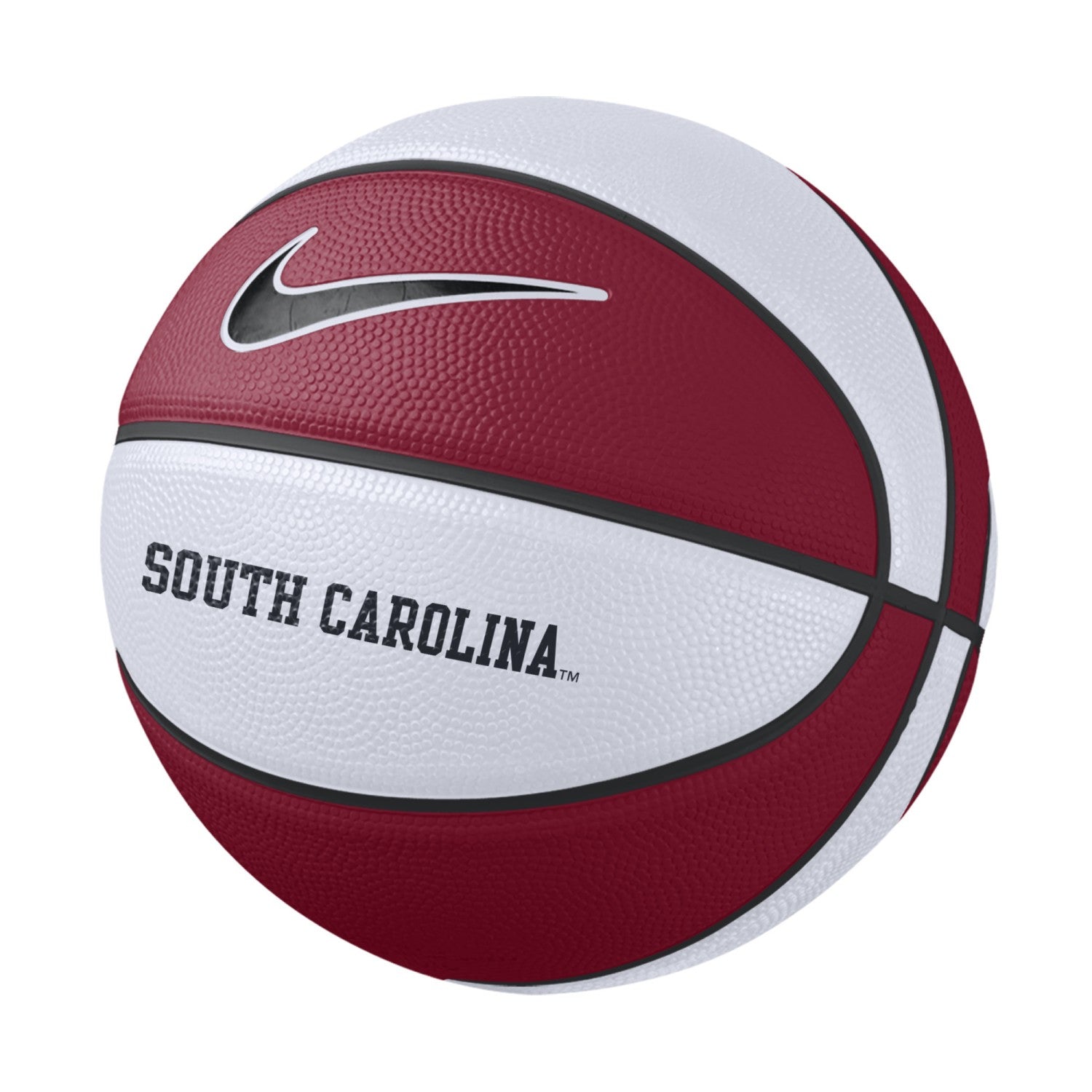 SOUTH CAROLINA GAMECOCKS GARNET AND WHITE TRAINING RUBBER BASKETBALL