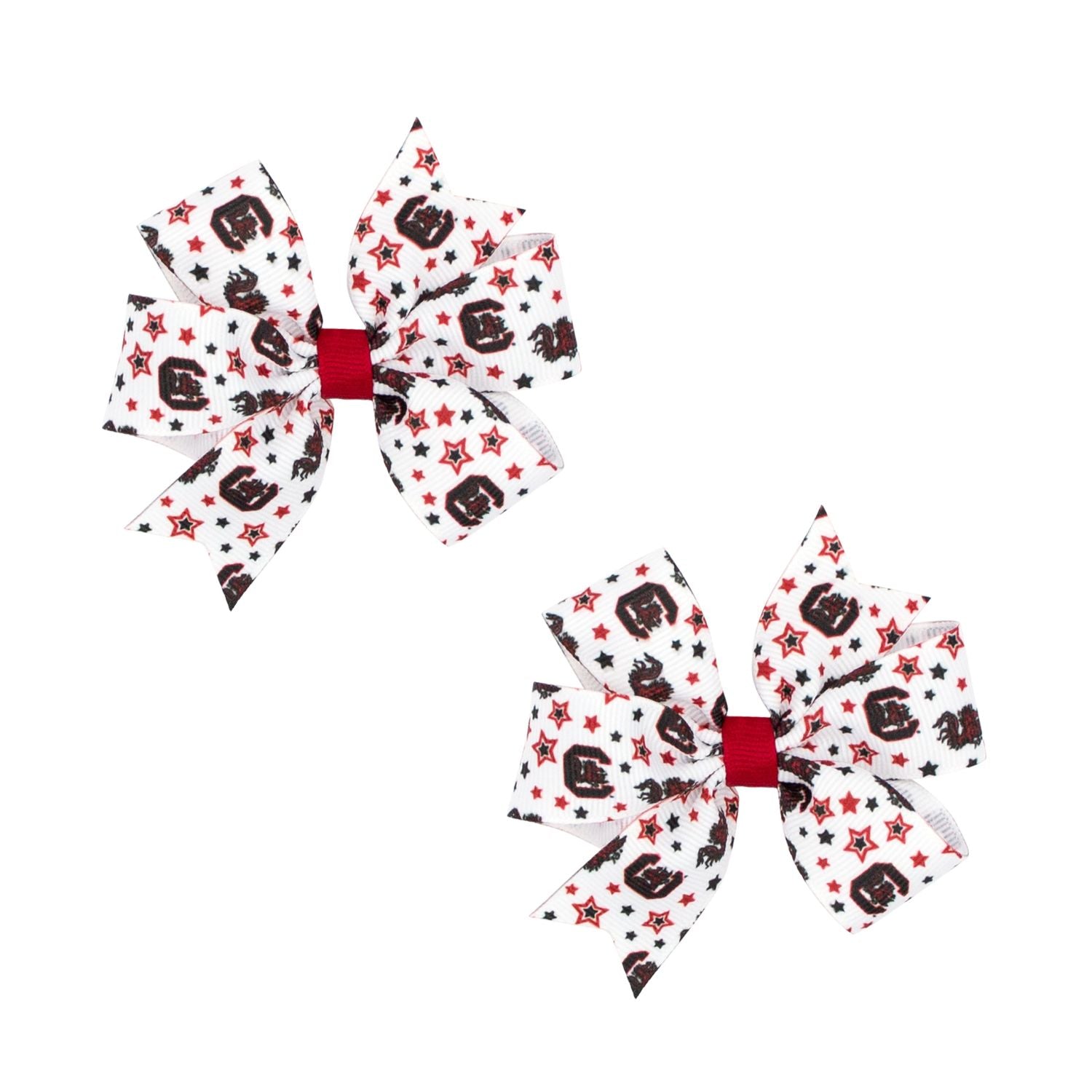 SOUTH CAROLINA GAMECOCKS STAR PRINT WITH C BLOCK MINI BOW