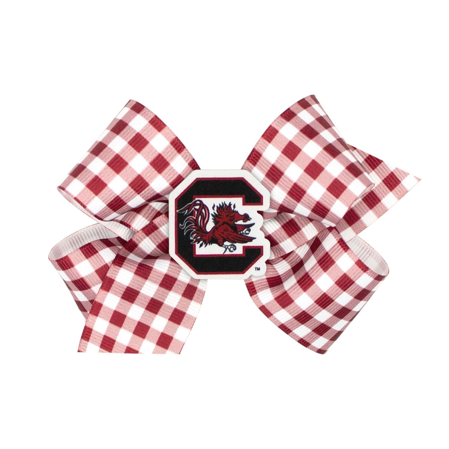 SOUTH CAROLINA GAMECOCKS MEDIUM GARNET/WHITE C BLOCK BOW