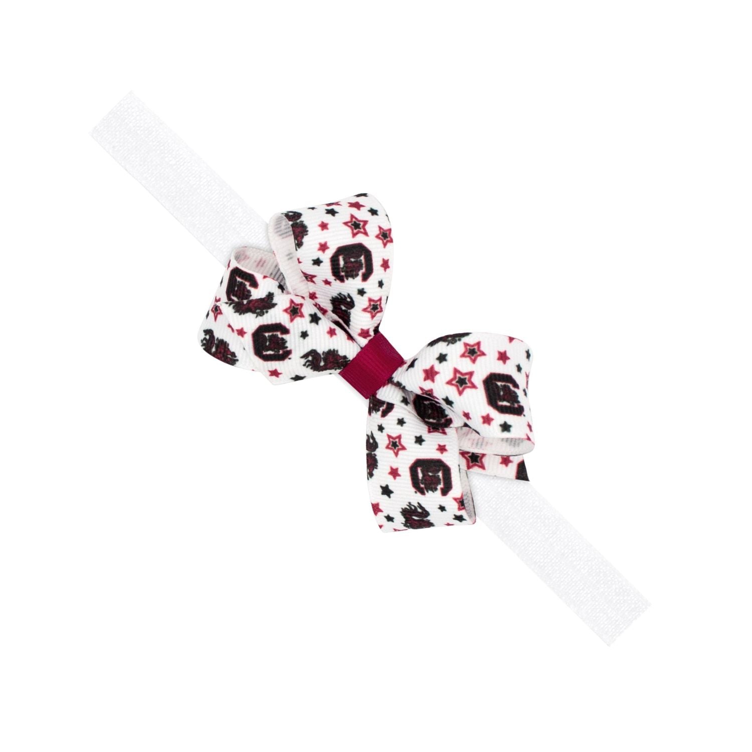 SOUTH CAROLINA GAMECOCKS STAR PRINT WITH C BLOCK MINI BOW