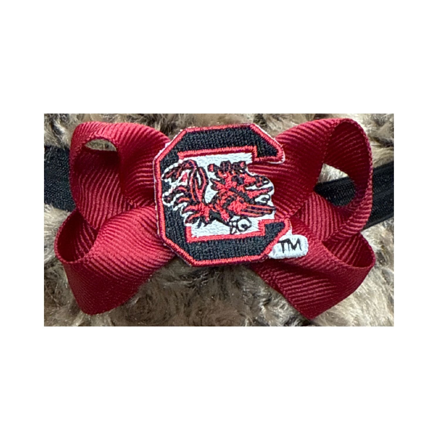 SOUTH CAROLINA GAMECOCKS GARNET C BLOCK MINI BOW