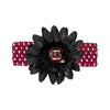 SOUTH CAROLINA GAMECOCKS LARGE GARNET/BLACK WITH C BLOCK DAISY HEADBAND