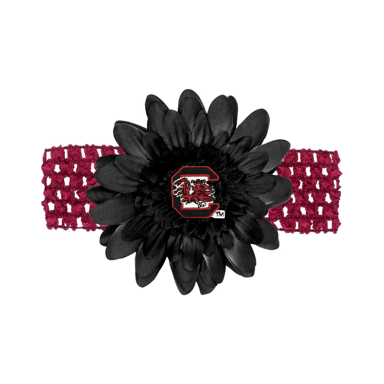 SOUTH CAROLINA GAMECOCKS LARGE GARNET/BLACK WITH C BLOCK DAISY HEADBAND