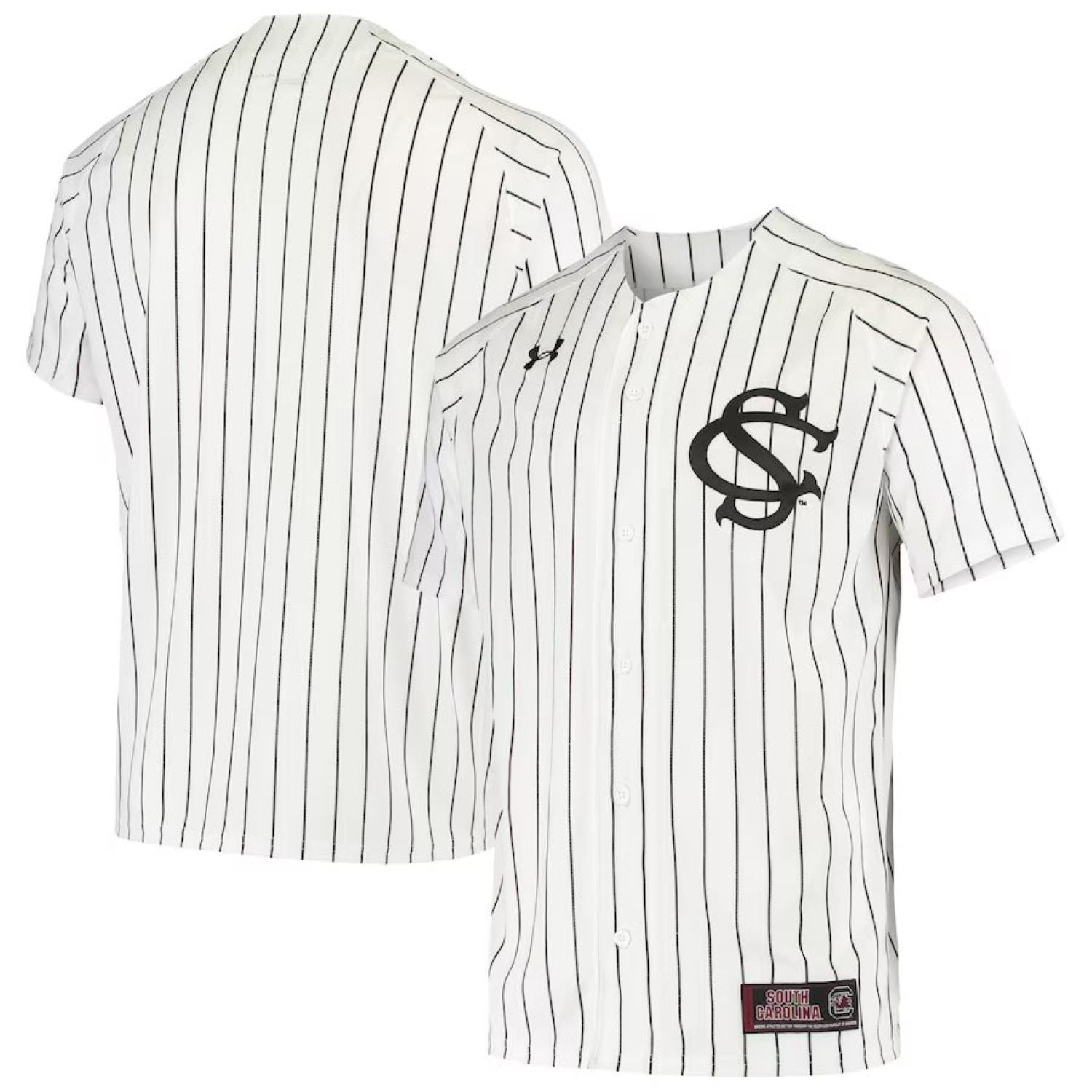 SOUTH CAROLINA GAMECOCKS BLACK AND WHITE PINSTRIPE REPLICA