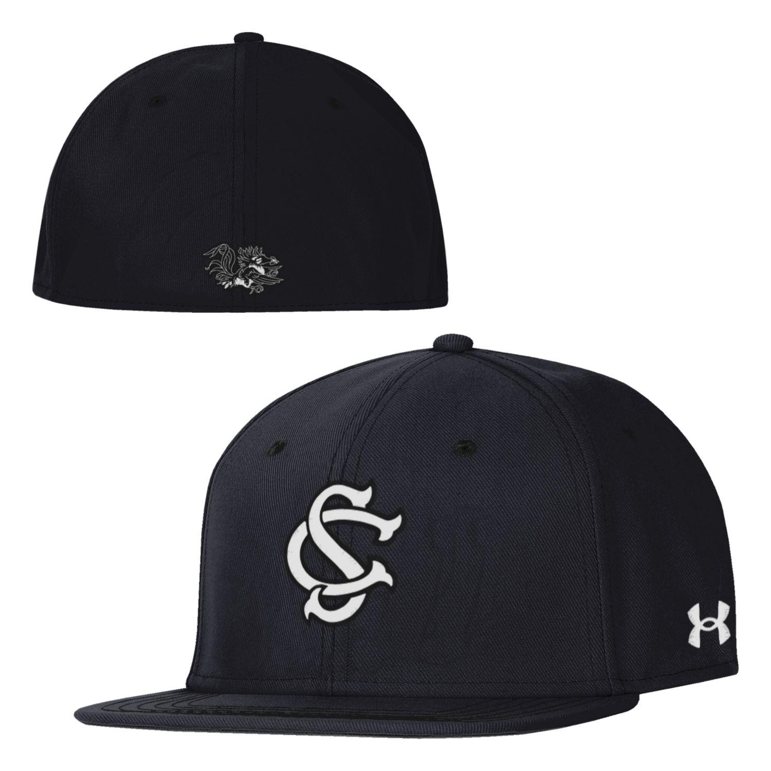 SC GAMECOCKS BLACK WITH WHITE SC OTF BASEBALL HAT