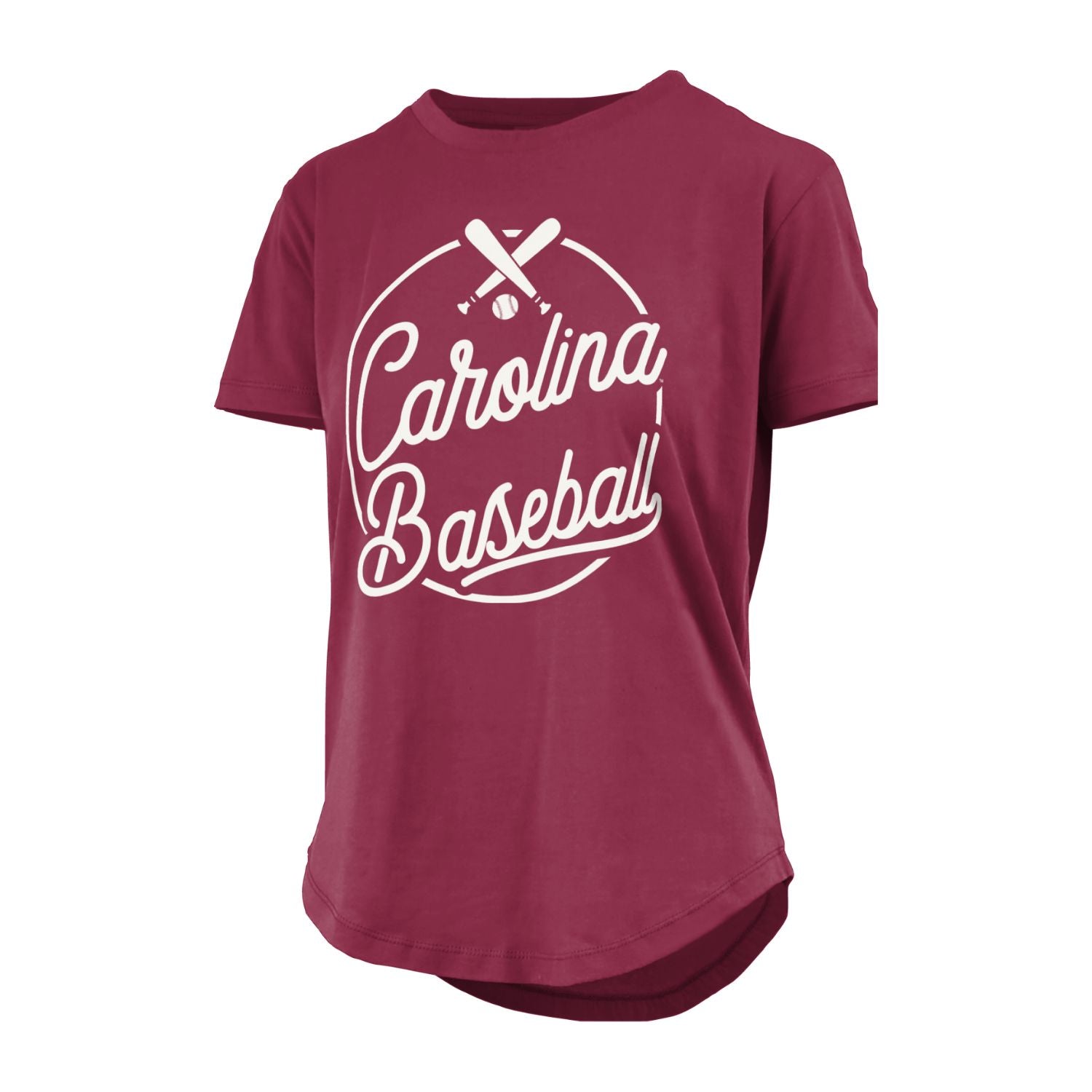 SOUTH CAROLINA GAMECOCKS GARNET CROSSED BATS BASEBALL TEE