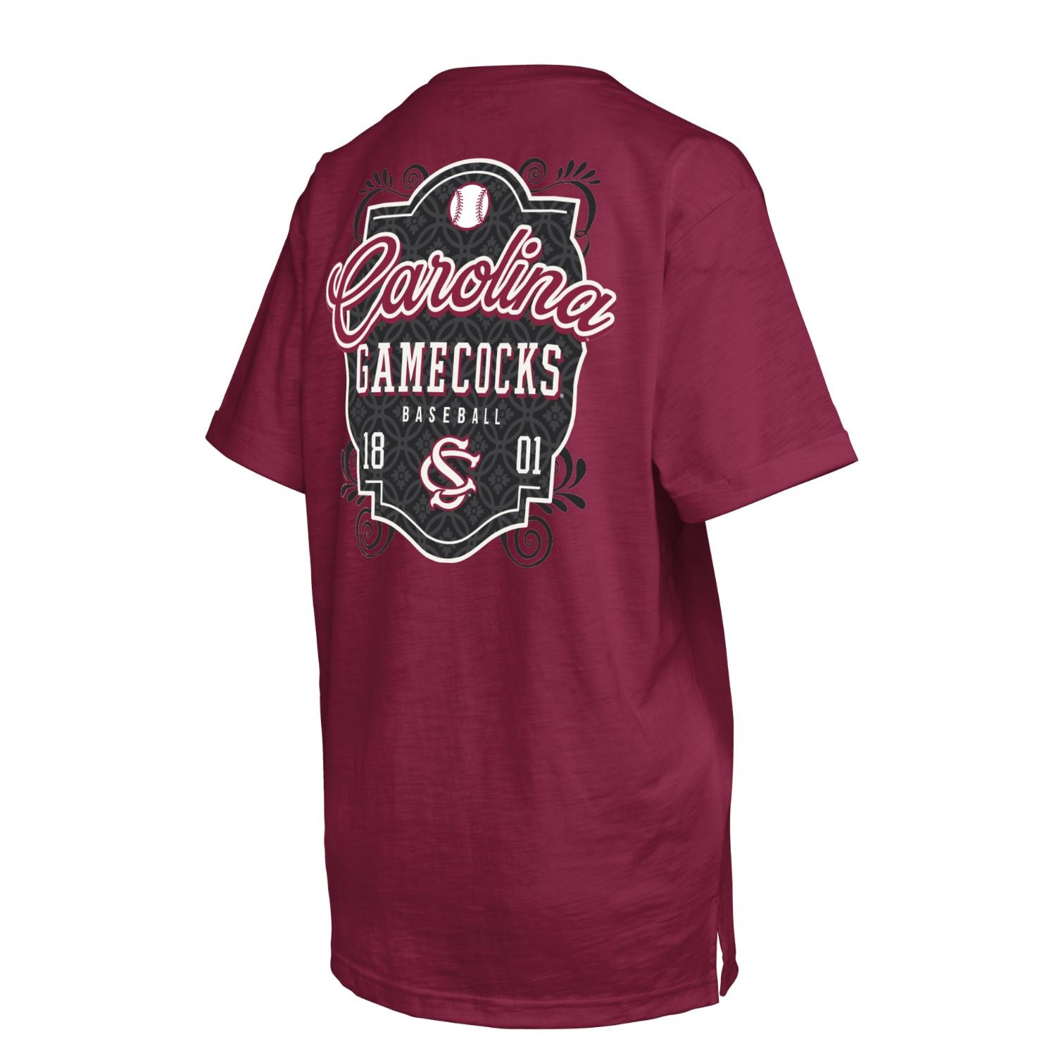SOUTH CAROLINA GAMECOCKS GARNET V NECK BASEBALL TEE