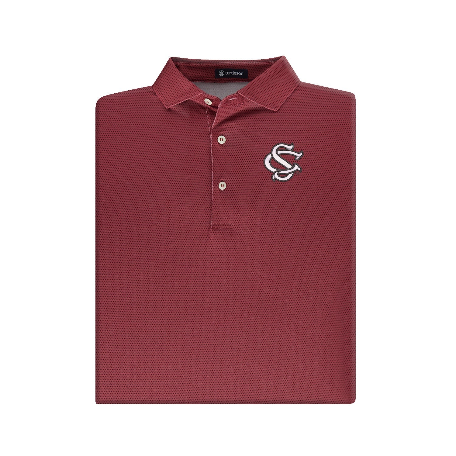 SOUTH CAROLINA GAMECOCKS GARNET INTERLOCKING SC ALEX PERFORMANCE POLO
