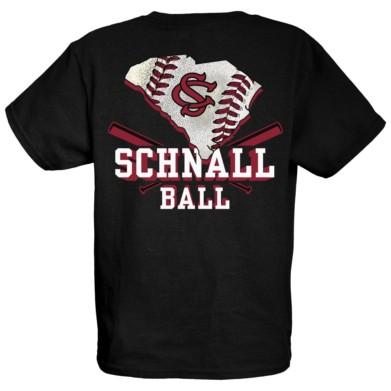SOUTH CAROLINA GAMECOCKS BLACK SCHNALL BALL YOUTH TEE