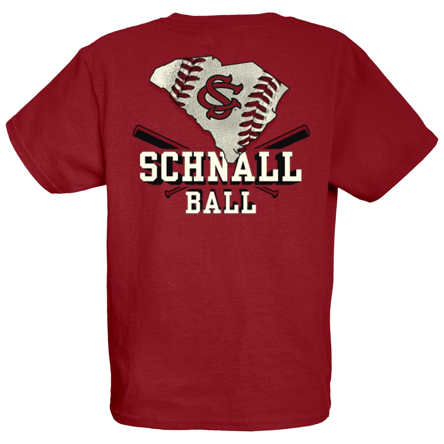 SOUTH CAROLINA GAMECOCKS GARNET SCHNALL BALL YOUTH TEE