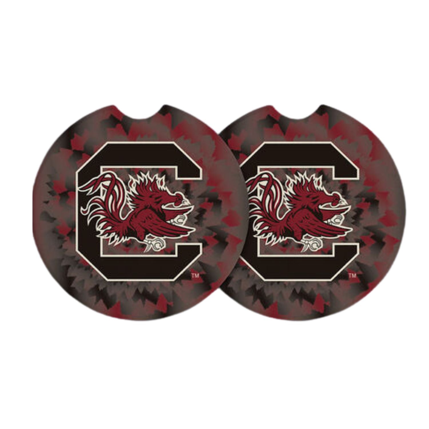 CAROLINA GAMECOCKS TIE DYE CAR COASTER