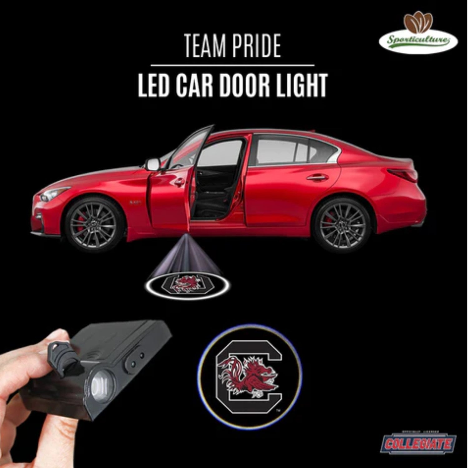 SOUTH CAROLINA GAMECOCKS LED CAR DOOR LIGHT