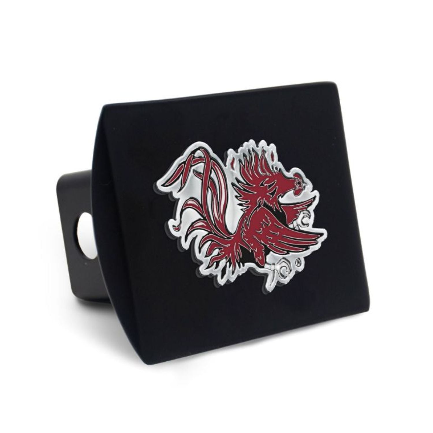 SOUTH CAROLINA GAMECOCKS BLACK WITH GARNET GAMECOCK HITCH COVER