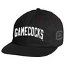 SOUTH CAROLINA GAMECOCKS BLACK SIDELINE LOW CROWN FLAT BILL HAT