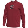 SOUTH CAROLINA GAMECOCKS GARNET SIDELINE HOODED LONG SLEEVE TEE