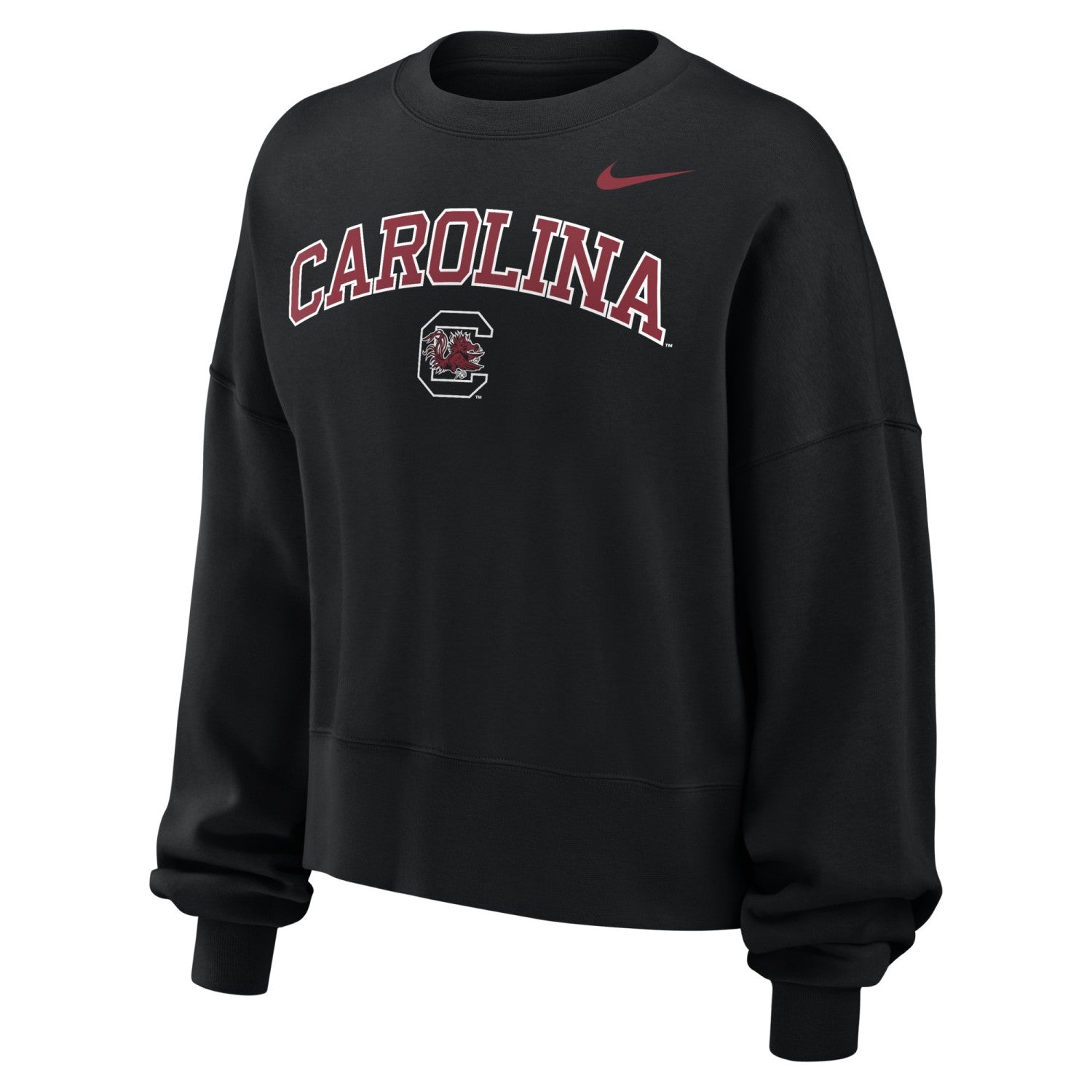 SOUTH CAROLINA GAMECOCKS BLACK ARCH CAROLINA LADIES NIKE PHOENIX CREW