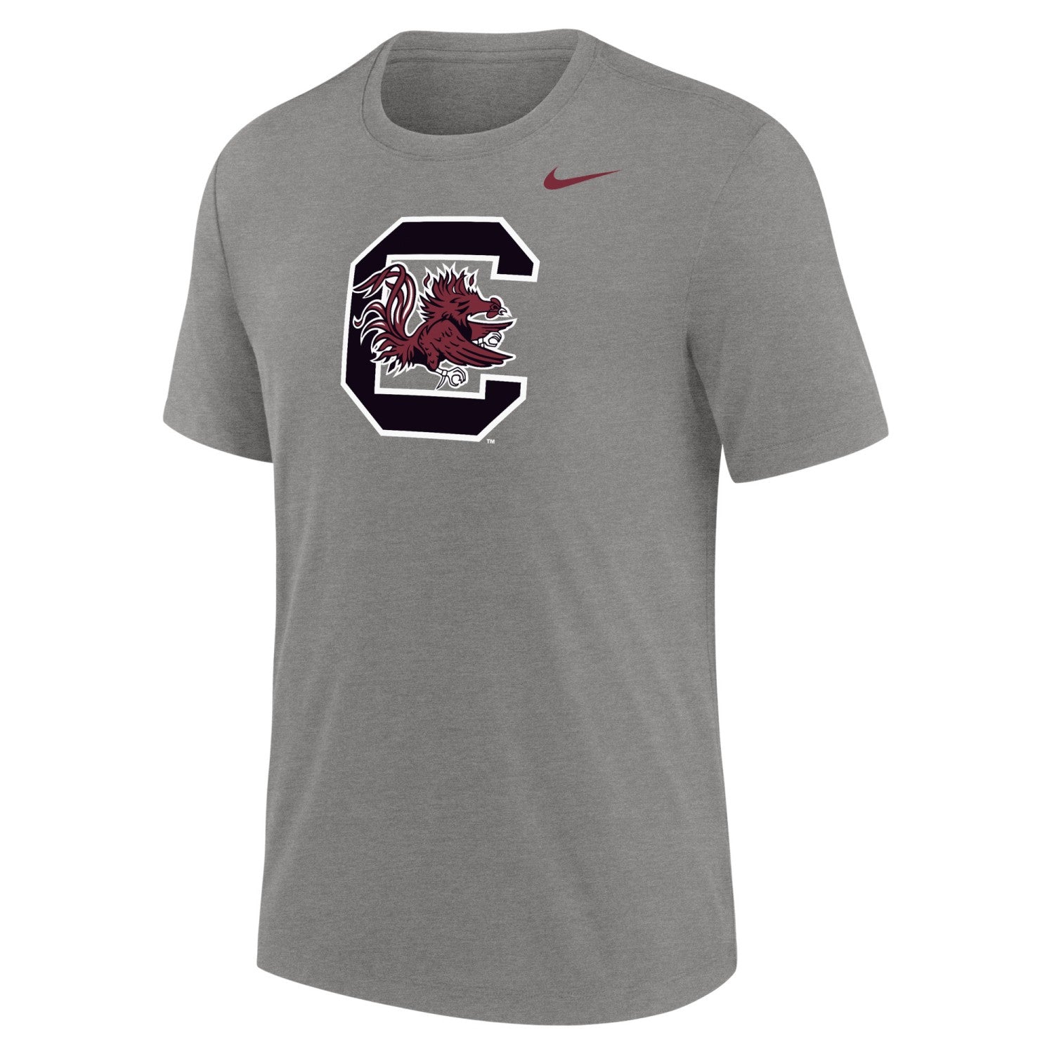 SOUTH CAROLINA GAMECOCKS GRAY BLOCK C TRI-BLEND NIKE TEE