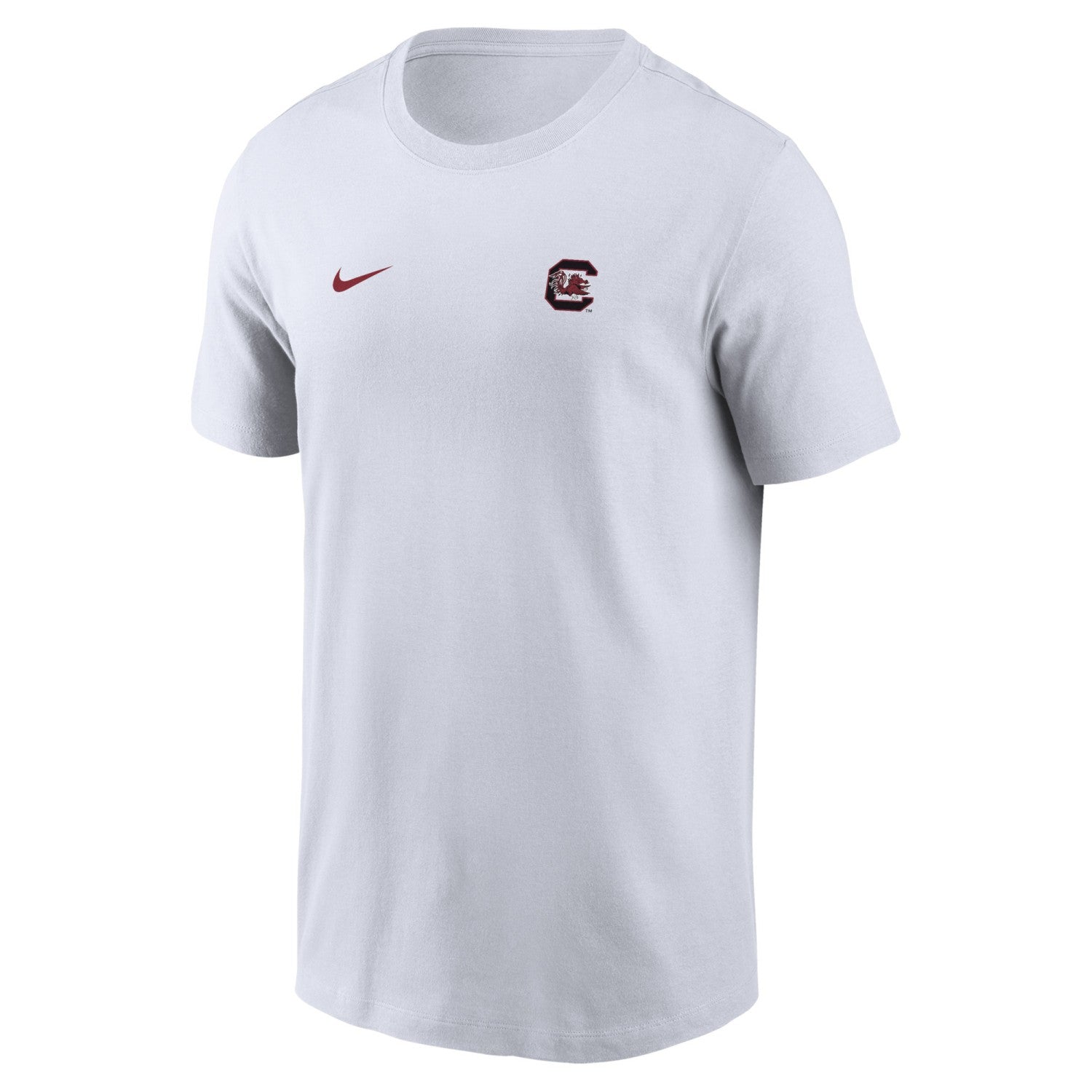 SOUTH CAROLINA GAMECOCKS WHITE LEFT CHEST BLOCK C NIKE LEGEND TEE