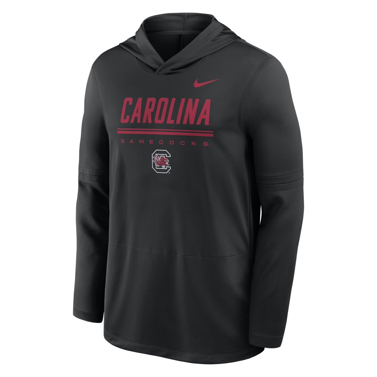 SOUTH CAROLINA GAMECOCKS BLACK CAROLINA LONG SLEEVE HOODED TEE