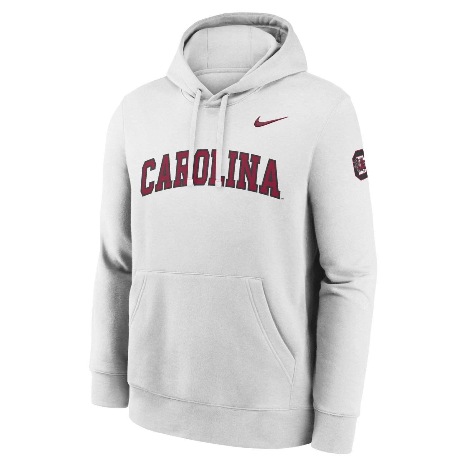 SOUTH CAROLINA GAMECOCKS WHITE CAROLINA NIKE TACKLE TWILL HOOD