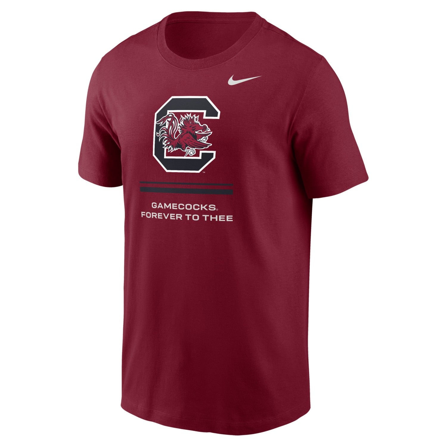SOUTH CAROLINA GAMECOCKS GARNET BLOCK C FOREVER TO THEE DRI-FIT NIKE TEE