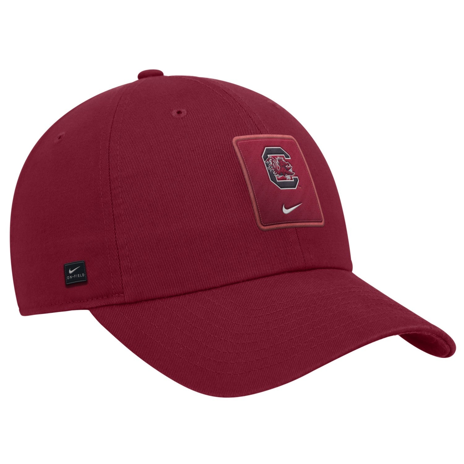SOUTH CAROLINA GAMECOCKS GARNET BLOCK C PATCH NIKE UNSTRUCTURED CLUB HAT