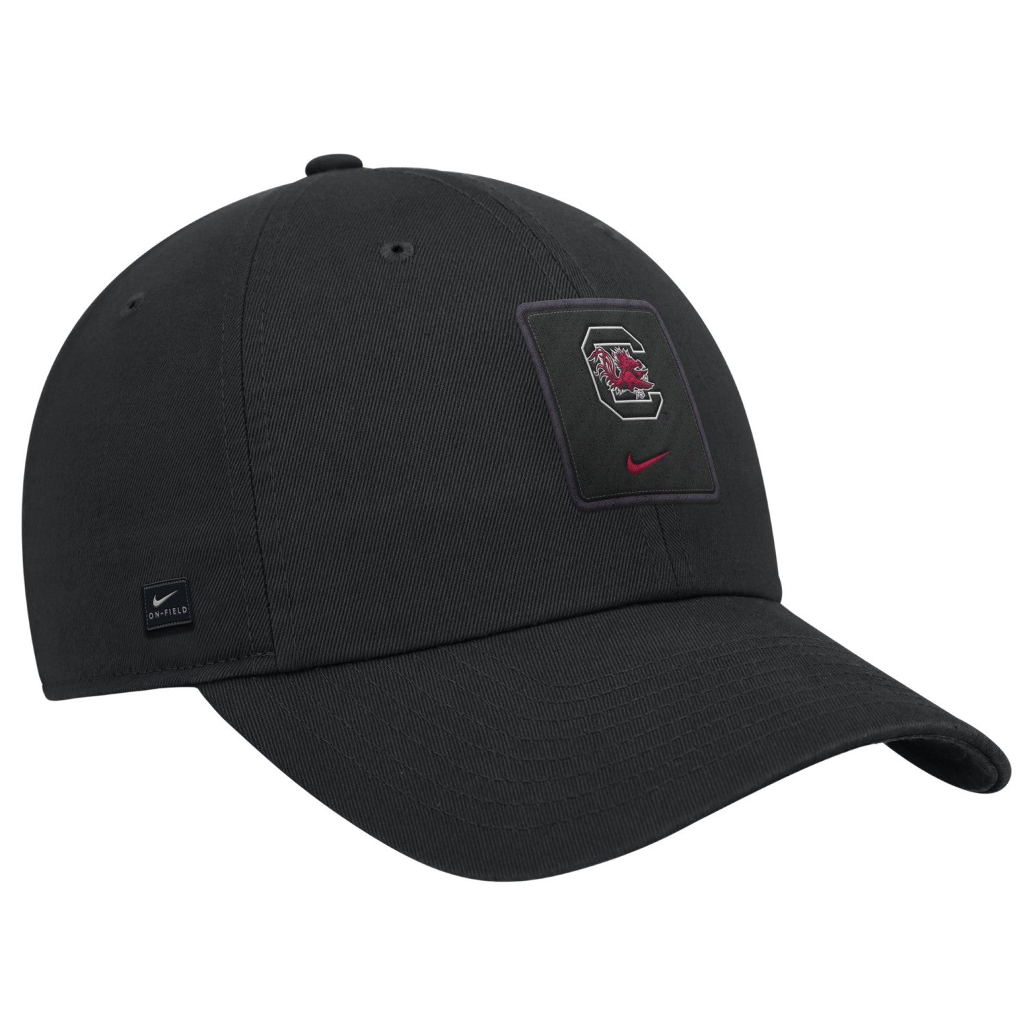 SOUTH CAROLINA GAMECOCKS BLACK BLOCK C PATCH NIKE UNSTRUCTURED CLUB HAT
