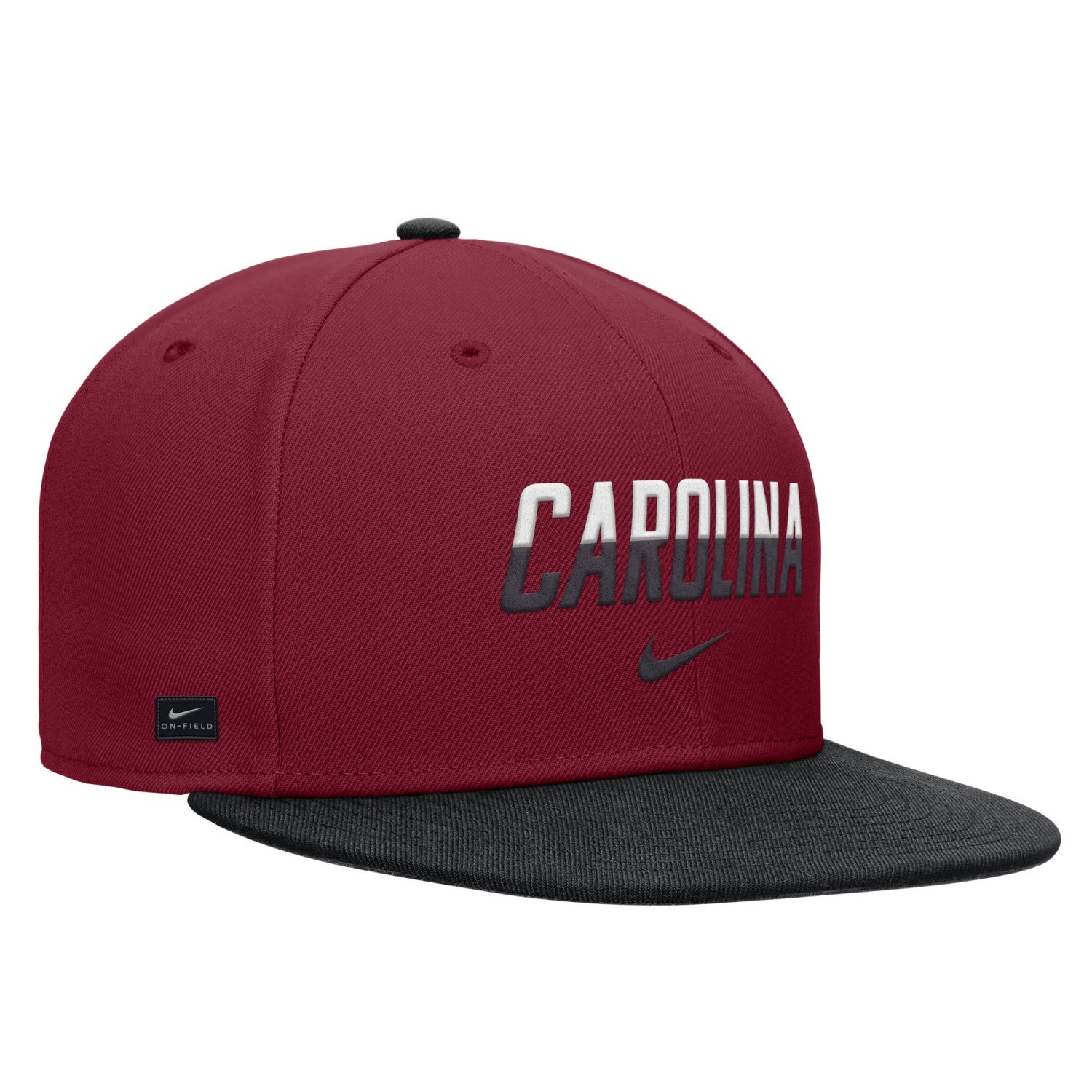 SOUTH CAROLINA GAMECOCKS GARNET AND BLACK NIKE PRO FLATBILL SNAPBACK
