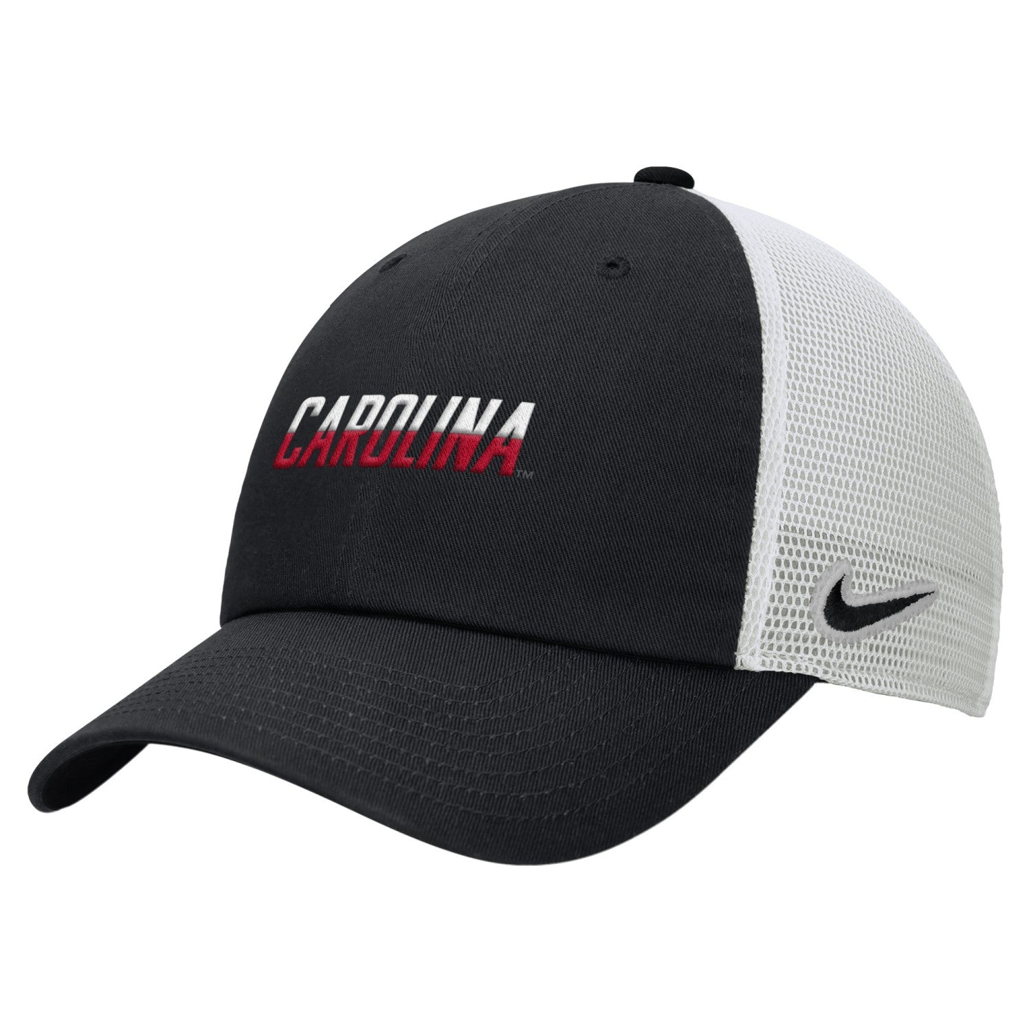 SOUTH CAROLINA GAMECOCKS BLACK YOUTH NIKE UNSTRUCTURED MESH BACK HAT