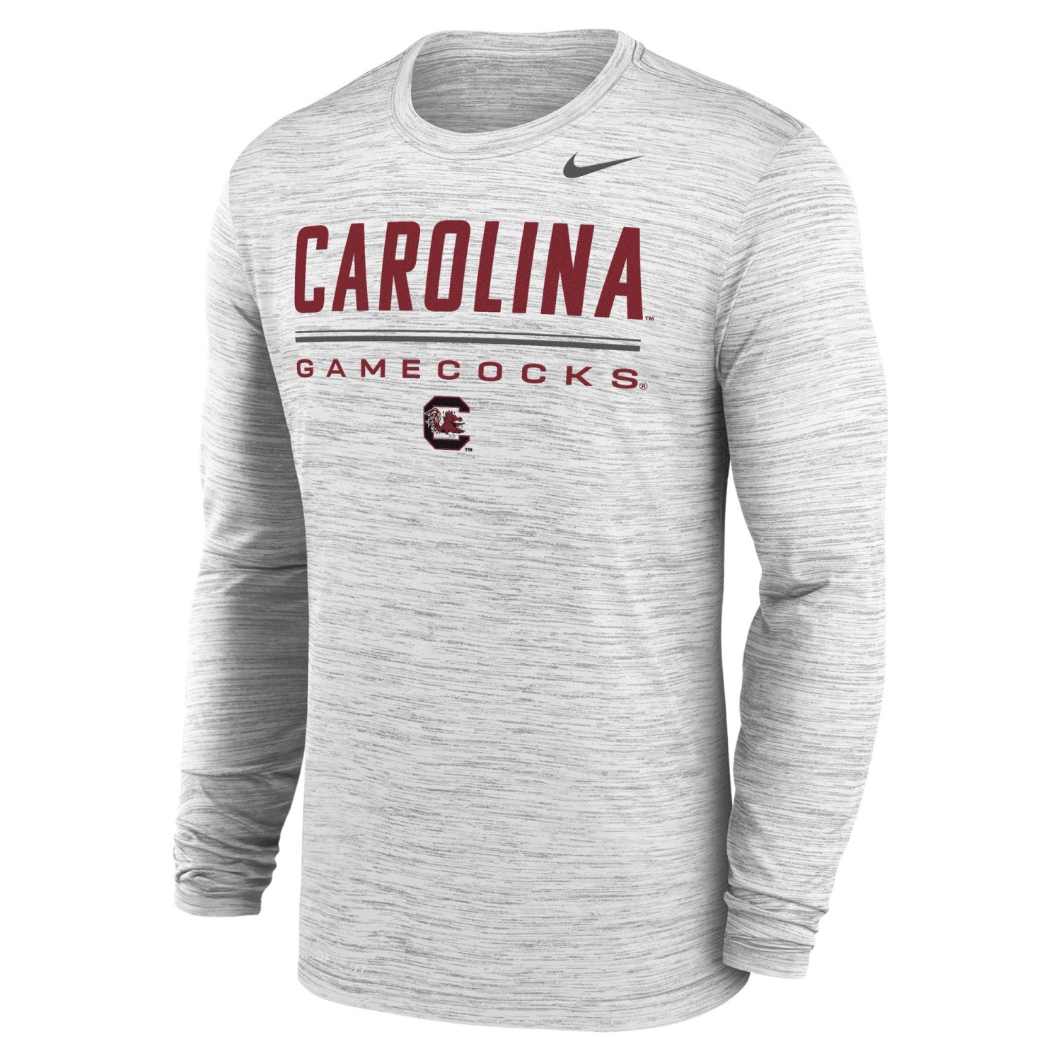 SOUTH CAROLINA GAMECOCKS WHITE TEAM ISSUE NIKE LONG SLEEVE TEE