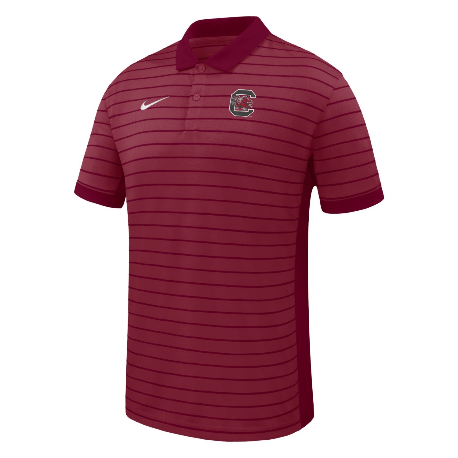SOUTH CAROLINA GAMECOCKS GARNET NIKE VICTORY STRIPE POLO
