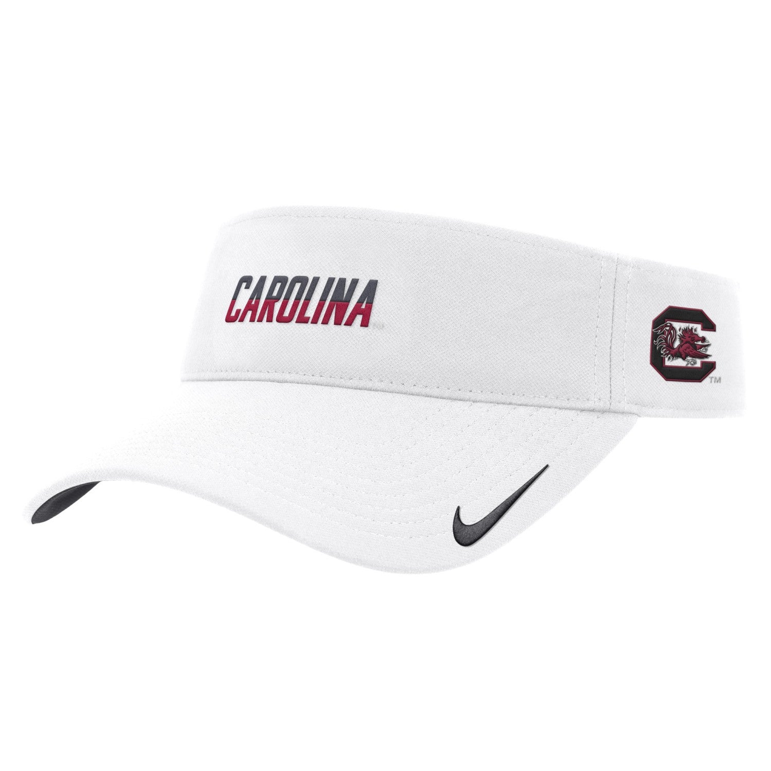 SOUTH CAROLINA GAMECOCKS WHITE CAROLINA NIKE ACE VISOR