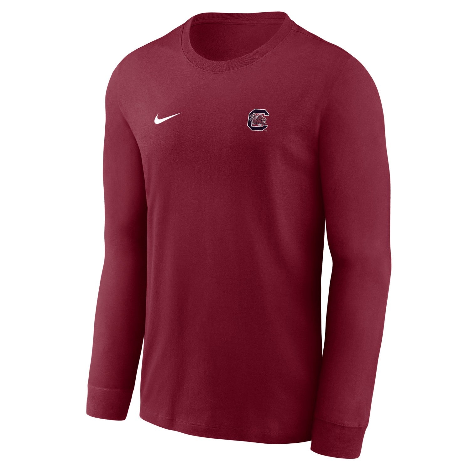 SOUTH CAROLINA GAMECOCKS GARNET LEFT CHEST BLOCK C LONG SLEEVE NIKE LEGEND TEE