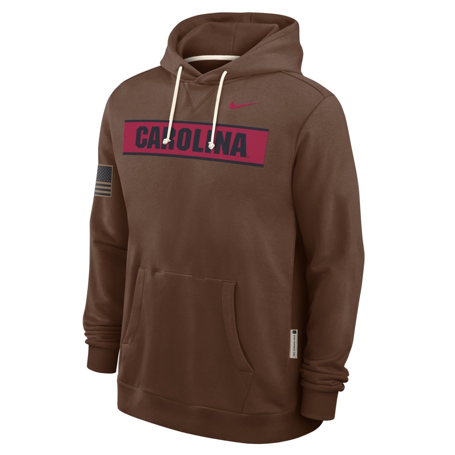 SOUTH CAROLINA GAMECOCKS BROWN MILITARY NIKE DRI-FIT SI HOODIE