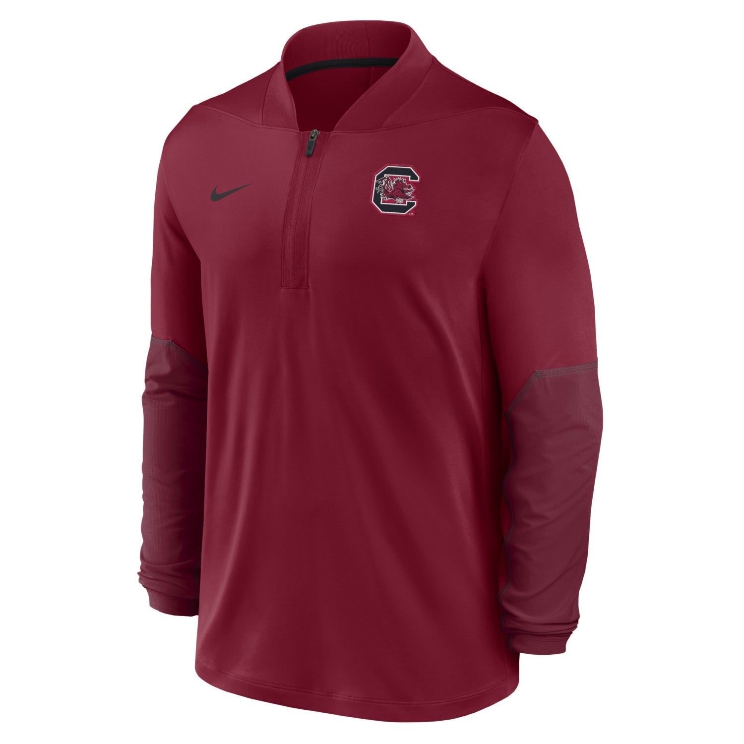 SOUTH CAROLINA GAMECOCKS GARNET 1/2 ZIP BLOCK C NIKE PULLOVER