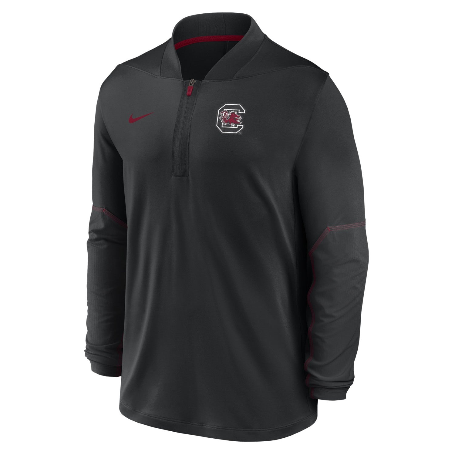 SOUTH CAROLINA GAMECOCKS BLACK 1/2 ZIP BLOCK C NIKE PULLOVER