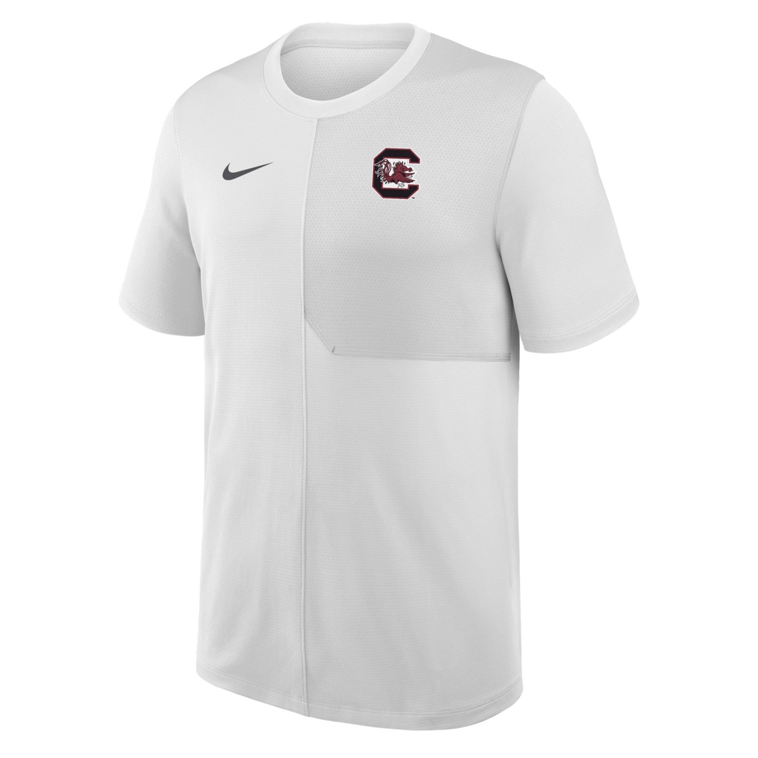 SOUTH CAROLINA GAMECOCKS WHITE NIKE DRIFIT COACH'S TOP