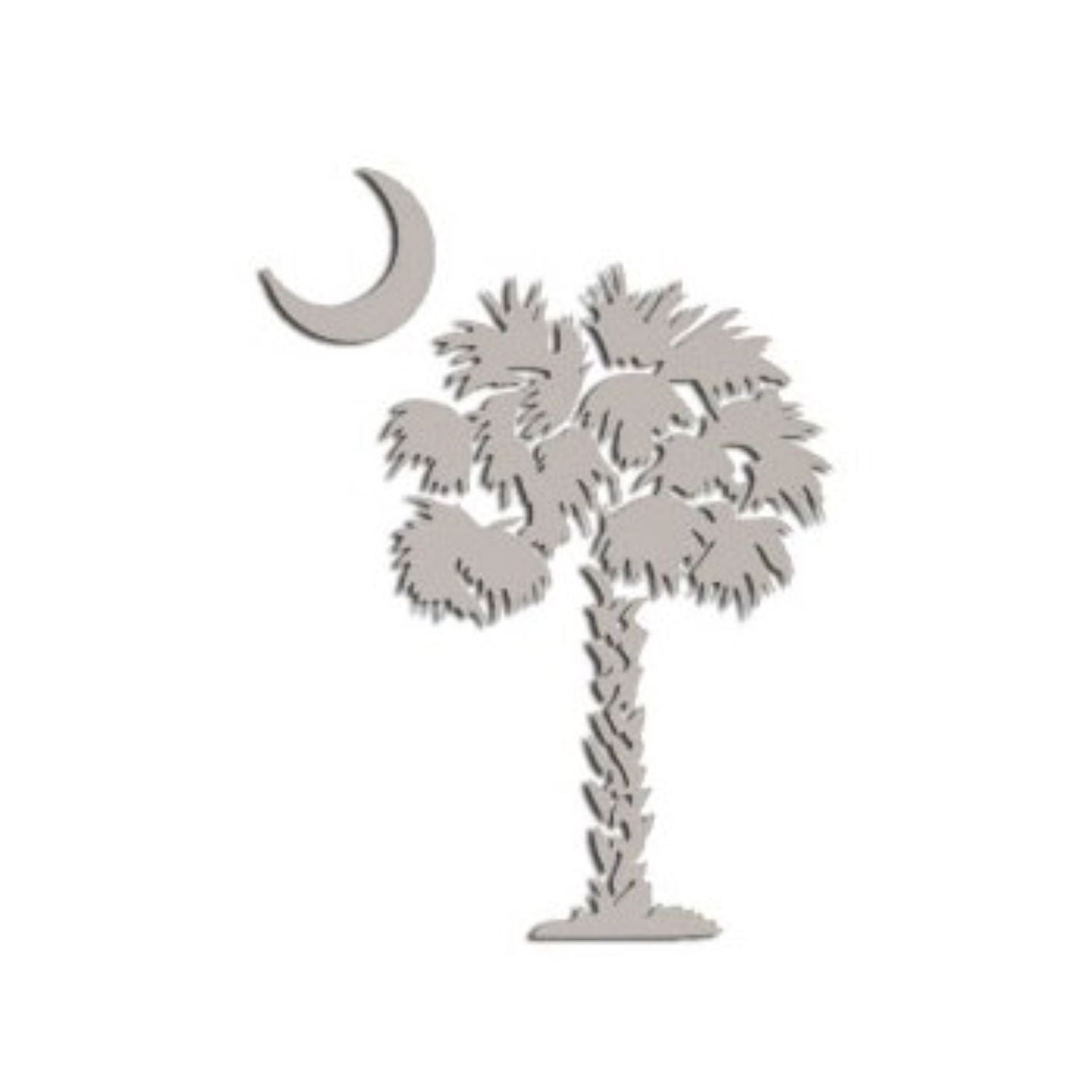 Palmetto White Tree Decal
