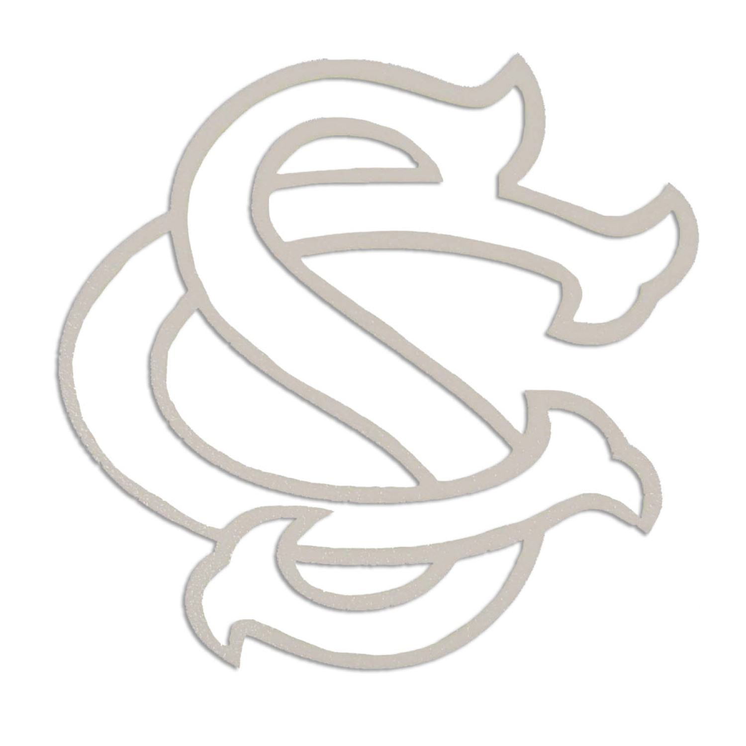 South Carolina Gamecock White 6&quot; SC Decal
