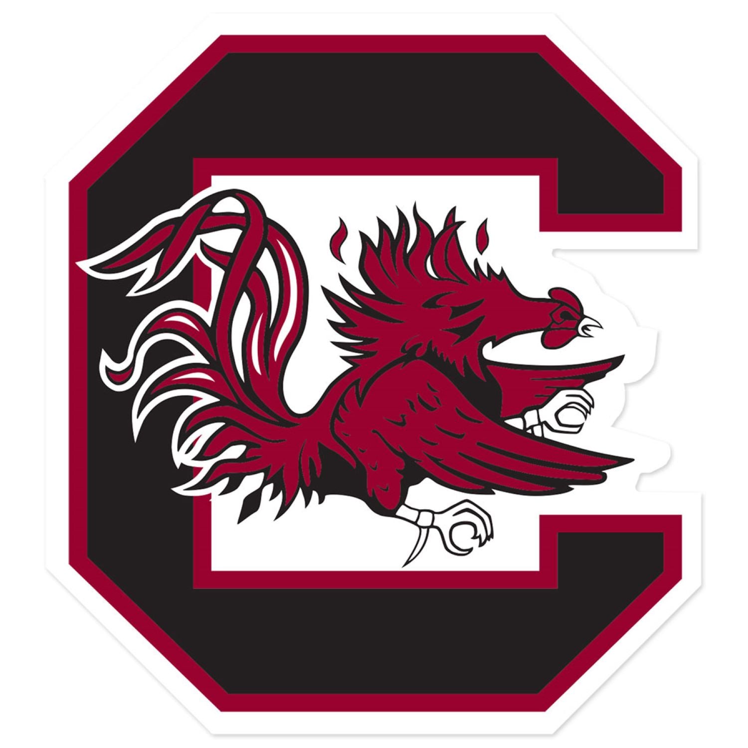 South Carolina Garnet and Black Block C 2"Decal