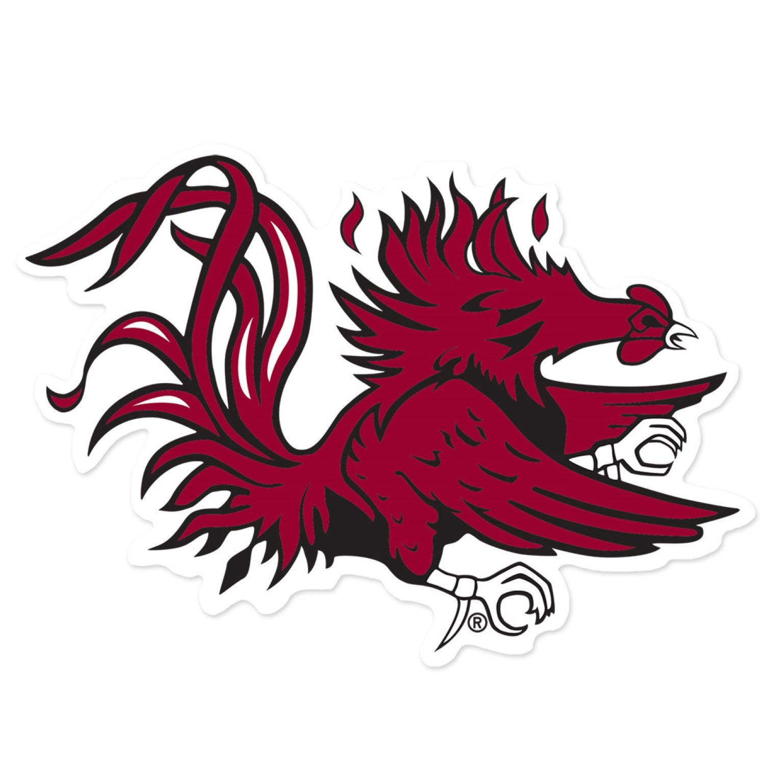 South Carolina Garnet 6&quot; Gamecock Decal