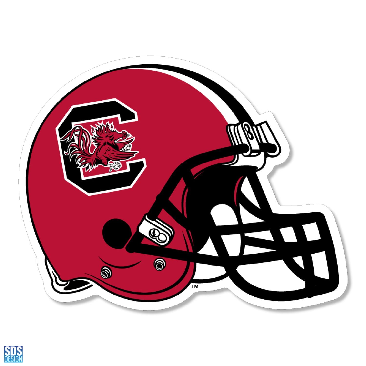 SOUTH CAROLINA GAMECOCKS 3" GARNET HELMET DECAL